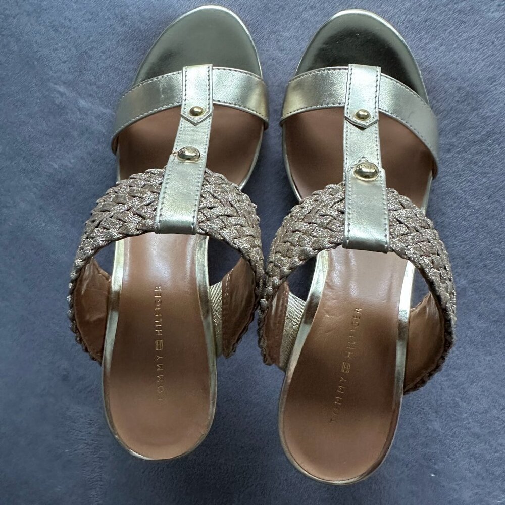 Tommy Hilfiger Gold Wedges 6.5